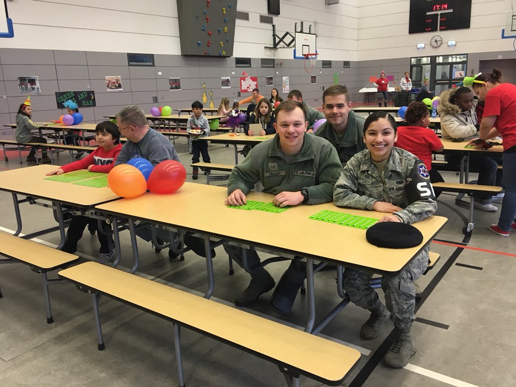 KESMustangs's tweet photo. Kaiserslautern elementary school celebrates Dr. Seuss’s birthday with happy birthday bingo sponsored by our PTO https://t.co/kNcLWBBZgU
