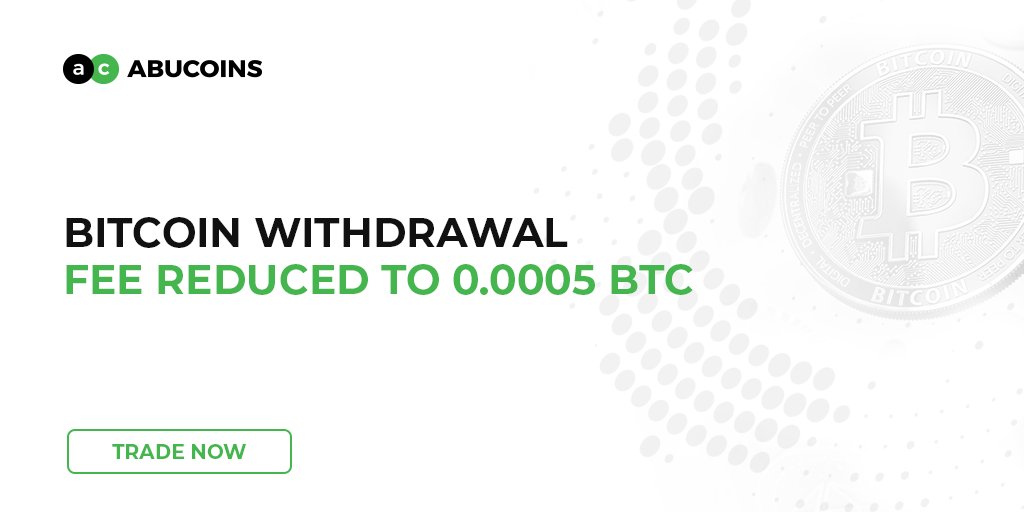 abucoins's tweet photo. https://t.co/b8zuzl4g1R reduces #Bitcoin withdrawal fees to 0.0005 BTC. #BTC
Remember that with code CRCF you can trade with 0% fees until the end of March. #PROMO #SegWit https://t.co/FmnDRihvuq