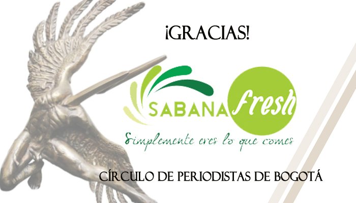 PeriodistasCPB's tweet photo. Agradecemos a @SabanaFresh_ y a sus directivos por todo el apoyo brindado al Premio Nacional de Periodismo CPB 2018. #PremioCPB2018 https://t.co/SnLIFt6v8t
