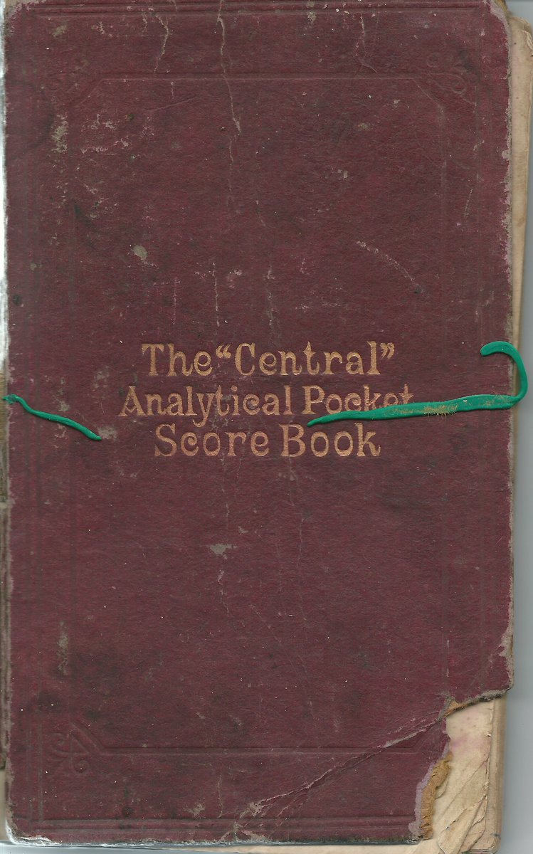 Front cover of scorebook, 1891