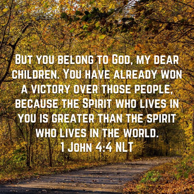 Verse of the day  bible.com/116/1jn.4.4.nlt