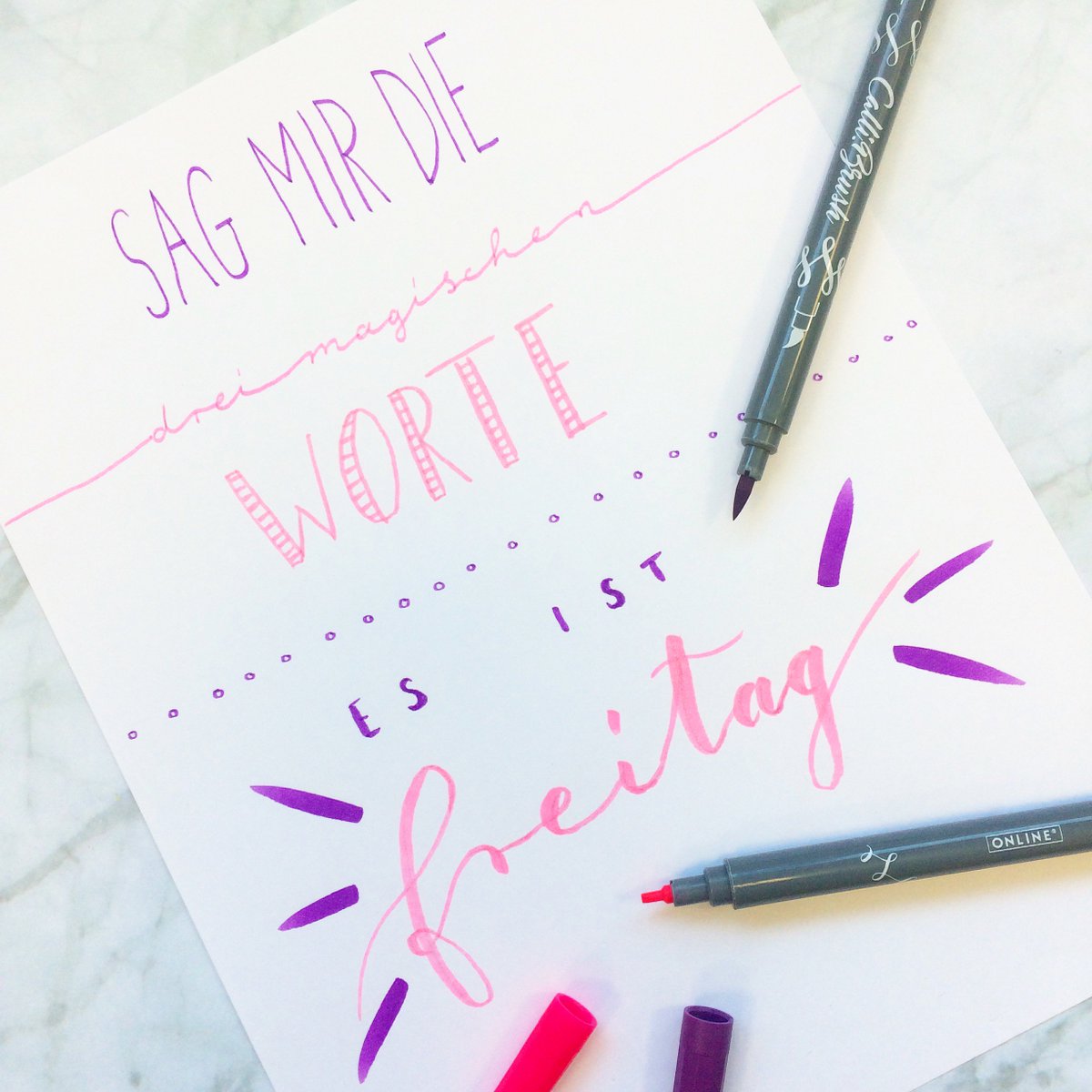 Hooray, it’s #friyay! 🙌🙃
#onlinepen #onlinegermany #callibrush #brushpen #brushlettering #handlettering #lettering #letterlove #kalligraphie #calligraphy #handwriting #handschrift #creativewriting #friday #weekend #wochenende