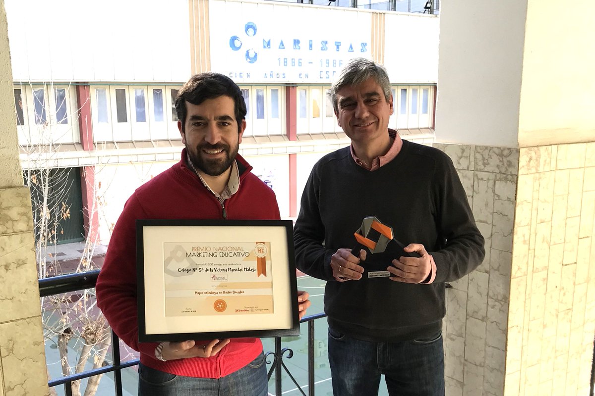 MaristasMedit's tweet photo. Recordamos el premio nacional de #MarketingEducativo recibido por @MaristasMalaga https://t.co/rIwsH45OU8 y damos la enhorabuena a @Fedebasurte @jesusmbejar y toda la comunidad educativa de este colegio #premiosME @PremiosEdu https://t.co/xxvxcH0PvH