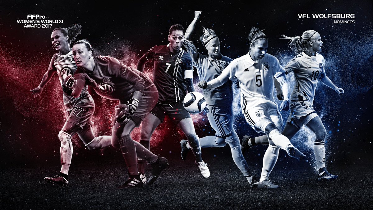 FIFPRO's tweet photo. @VfL_Wolfsburg Congratulations, #Almuth #Schult, @Fischer_Nilla, #Babett #Peter, @SaraBjork18, @PernilleMHarder and #Ewa #Pajor have been nominated for the #WomensWorldXI! 👏
Read more 👉 https://t.co/heaqoPdGLu https://t.co/ntZa70z6l6