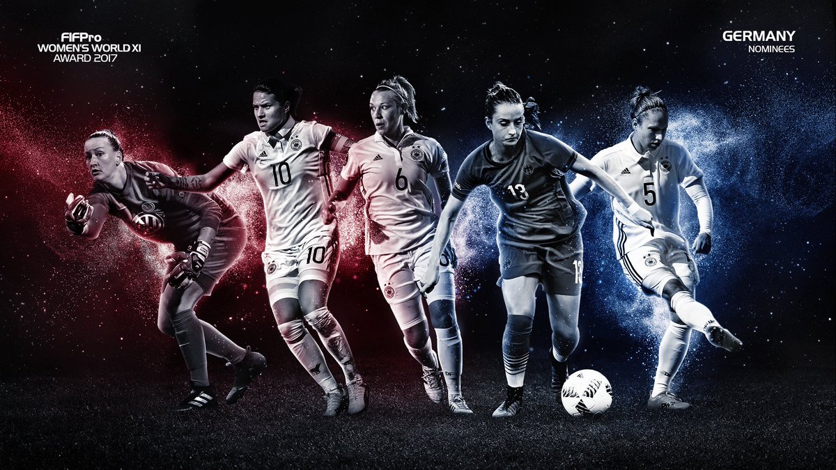 FIFPRO's tweet photo. @DFB_Frauen Congratulations, #Almuth #Schult, #Kristin #Demann, #Babett #Peter, #Dzsenifer #Marozsan & #Sara #Dabritz have been nominated for the #WomensWorldXI! 👏
Read more 👉 https://t.co/heaqoPdGLu https://t.co/oBvaKQDawq