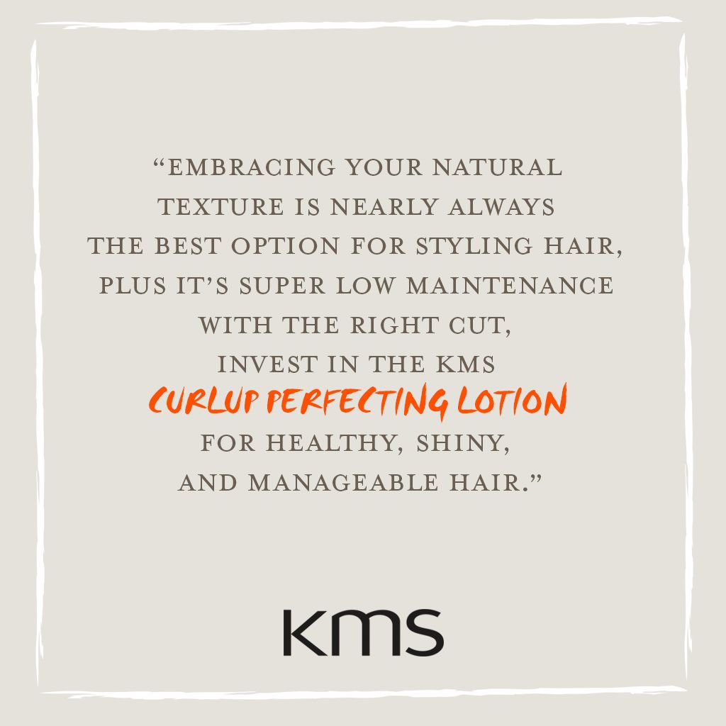 Embracing your natural texture is nearly always the best option for styling hair says KMS hair stylist Sam Burnett. Learn more about our CURLUP PERFECTING LOTION online today: buff.ly/2F5F18k