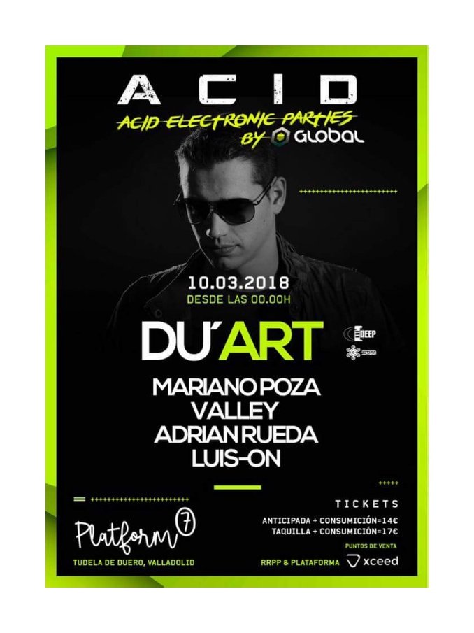 BusParty_Valla's tweet photo. El próximo Sábado no te pierdas el evento ACID by Global con un invitado de lujo!

Evento 100% recomendado!
D U A' R T   I S   T E C H N O https://t.co/i0qlfvY2sZ