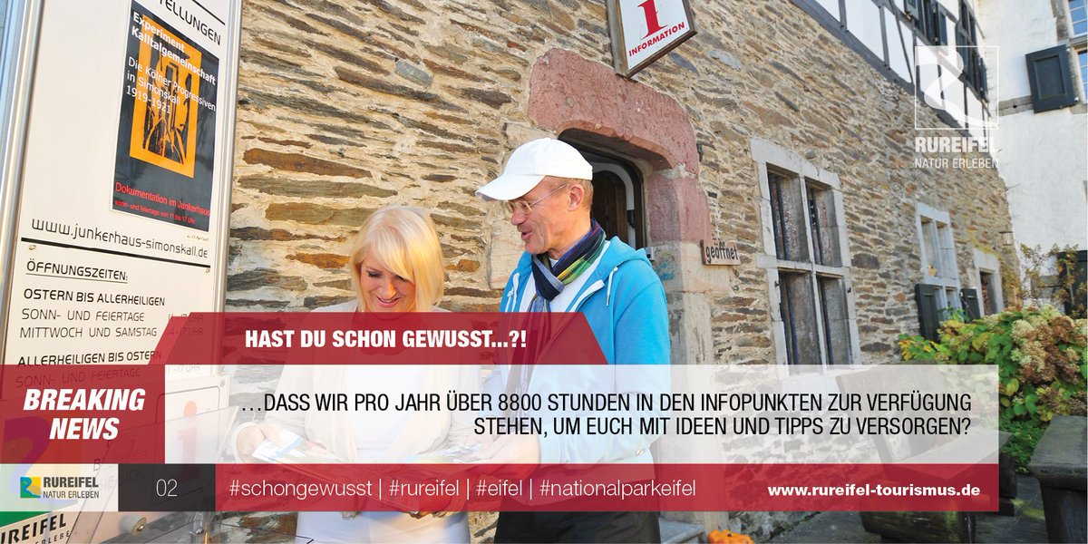 Rureifel_eV's tweet photo. Informationen zu unseren Öffnungszeiten und Standorten findest Du auf https://t.co/j68xznueP6

#schongewusst #rureifel #eifel #Nationalparkeifel https://t.co/RSRDsuKLzp
