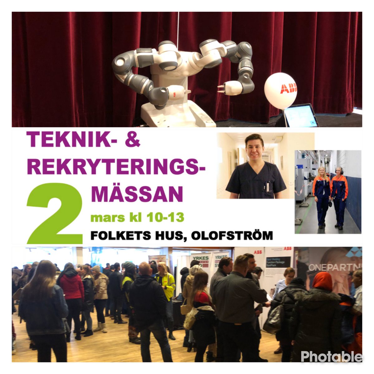 En välbesökt och lyckad Teknik- &amp; Rekryteringsmässa har genomförts i Olofström idag . Resultatet av god samverkan mellan Arbetsförmedlingen, TeknikCollege, Olofströms näringsliv och Navigatorcentrum.