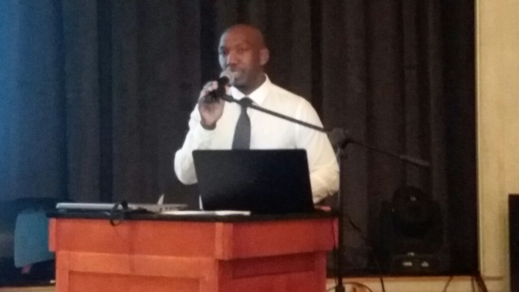Thembinkosi Ngcobo - Chief Librarian of the <a href="/LawSocLibrary/">Law Society Library</a> on free library services for practitioners at the Legal Practitioners information update in Welkom today.