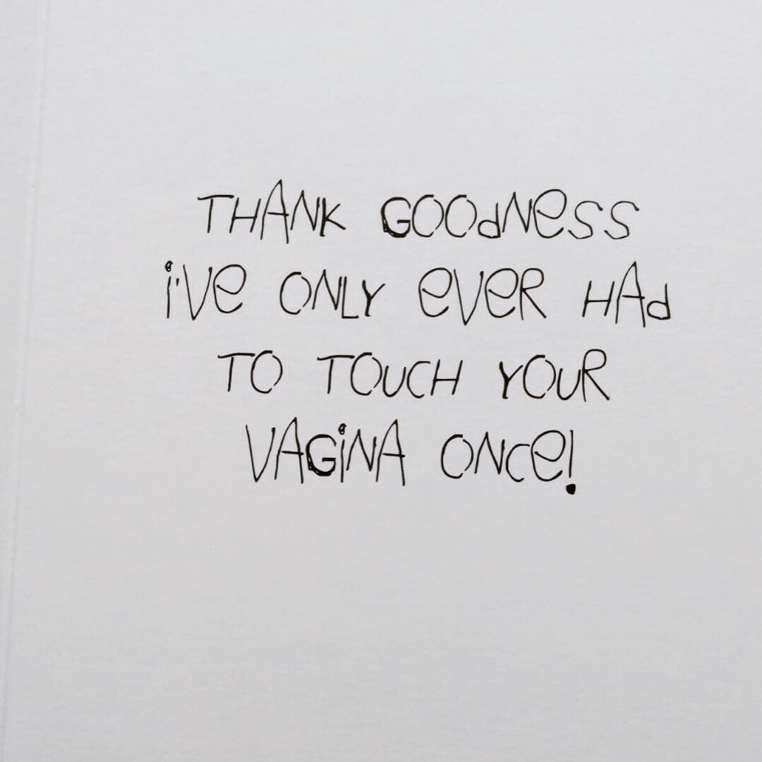 WorstWords1's tweet photo. 9 more sleeps till Mother’s Day. What says I Love You Mum more than a cheeky, black and white doodle card from Worlds Worst HQ? #mothersday #vagina #doodle #thankgoodness #shockingcards #theantigreetingcard #9moresleeps #funny #doodlecard https://t.co/81JnJ92JKw