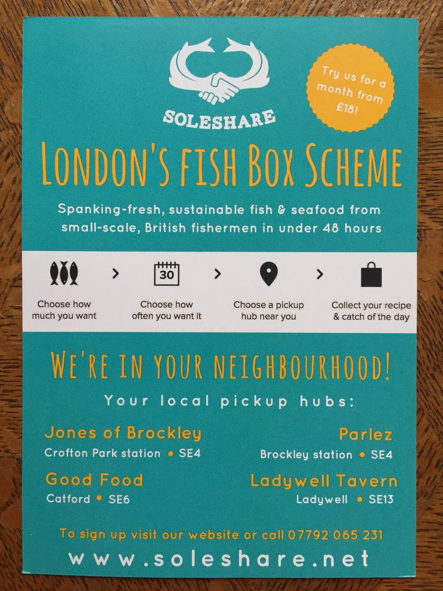 Hey #SElondon! We now deliver to you! Join our community of fish lovers and tuck into tasty sustainable meals.  Find us @parlezlocal <a href="/jonesofbrockley/">Jones of Brockley</a> <a href="/LadywellTavern/">Ladywell Tavern</a> <a href="/goodfoodstores/">Good Food</a> soleshare.net/signup