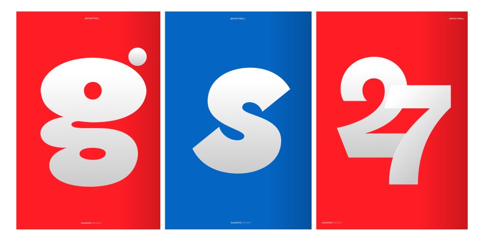 namogodesign's tweet photo. Brightwell is a sans-serif #typeface consisting of 6 upright weights and 6 italics, It's on its best behaviour in any #graphic design and #branding projects, print and #motion graphics. Use it in web and mobile #projects to show off your headings in style. https://t.co/nK2Kmi1OSi https://t.co/dtJWggHwEN