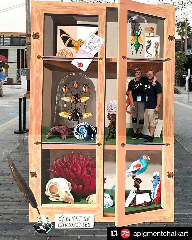 GAchalkartists's tweet photo. #Repost Congrats to our friends in Dubai! @apigmentchalkart
・・・
“Cabinet of Curiosities” Dubai Canvas 2018. #gachalkartists #gacag #streetart #dubaicanvas #dubaicanvaslamer #3d #3dstreetart #3dstreetpainting #3dstreetartist #anamorphic #painting #dub… https://t.co/ORA0wD9fcD https://t.co/hpZZOIG3Eb