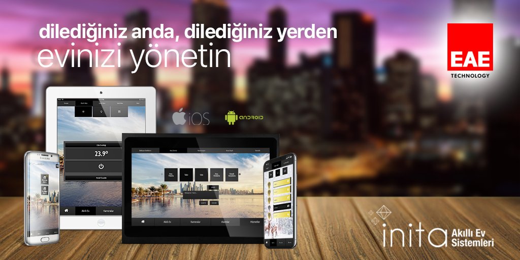 İnita ile dilediğiniz anda, dilediğiniz yerden evinizi yönetin. #İnita #teknoloji #EAETeknoloji #gelecegedokun #valesamobil
__
With İtina, you may manage your home from wherever you want with. #Inita #Technology #EAETechnology #Touchthefuture #valesamobile