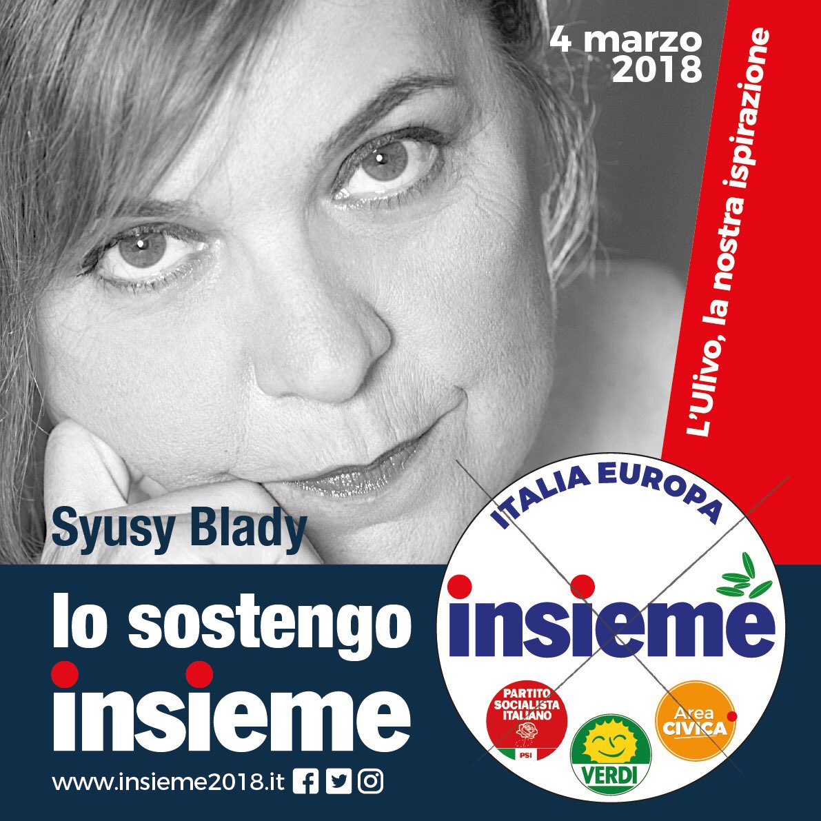 Fai come #GiobbeCovatta, #SyusyBlady, #MassimoWertmüller    #VotaInsieme www.insieme2018.