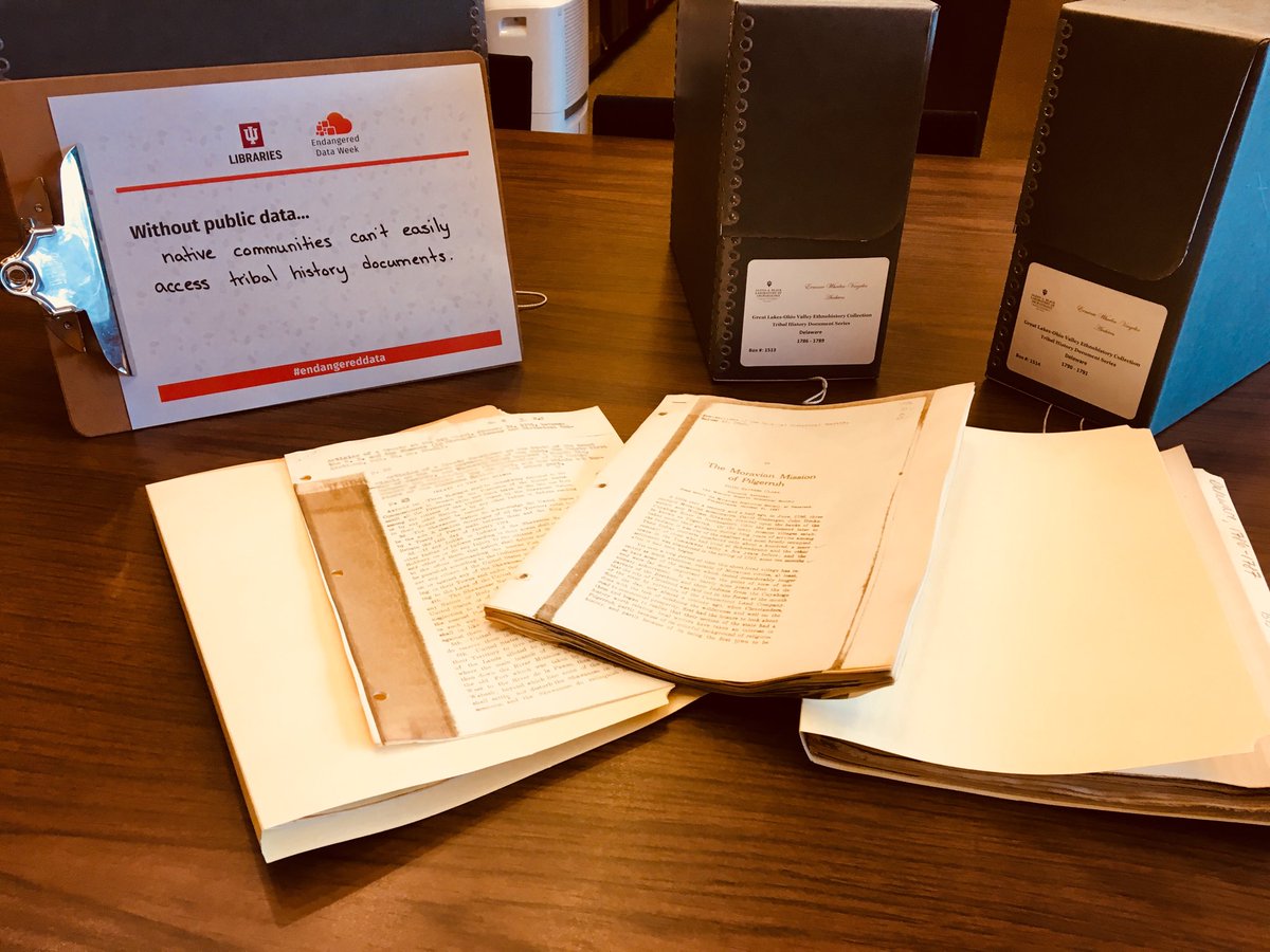 jvwittenberg's tweet image. Without public data, native communities can’t easily access tribal history documents. The @GlennBlackLab is working on making metadata for their collections available online #EndangeredData