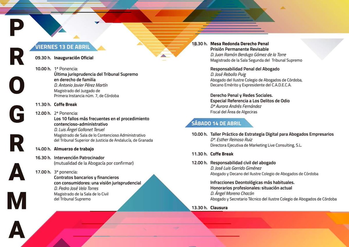 AJA_Sevilla's tweet photo. Congreso organizado por @Fadeja_es para Abogados Jóvenes. ¡Animaos a asistir! 13 y 14 de abril en Córdoba. https://t.co/9vLOWmWGxN