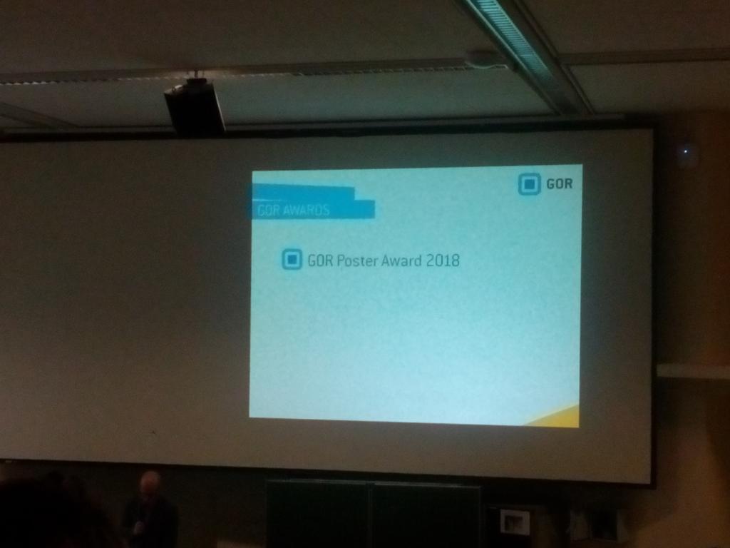Angelina_Ata's tweet photo. #GOR2018 Best PhD thesis award goes to Belgium. https://t.co/UKDlzTKGbw