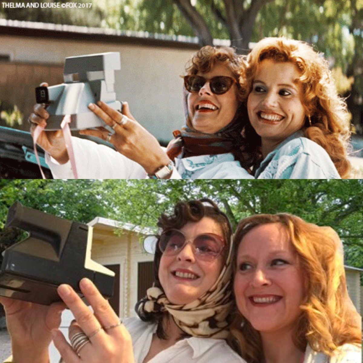 ****les presque stars ****
Aujourd’hui on s’attaque à un duo issu d’un de nos films préférés : Thelma et Louise 
Brad on t’attend !!! ❤️❤️