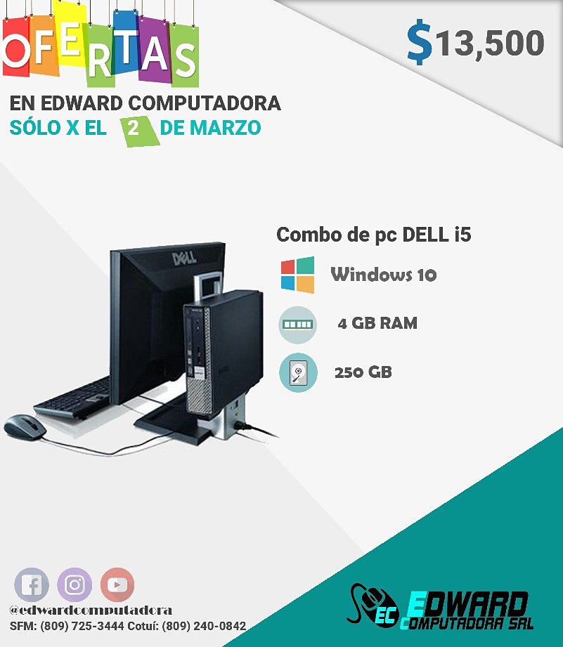 edwardcomputado's tweet image. OFERTA DEL DÍA EN EDWARD COMPUTADORA