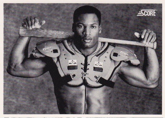 baseballcardDoc's tweet photo. One of the coolest cards of all time...Bo knows Score '90 ⚾️⚾️⚾️ #bojackson #boknows #1990score #baseballcards #baseballcard #baseballcarddoc #baseballcardmovie #jackofalltrades #comingsoon #cinequest #raiders #royals @Cinequest @Royals @RAIDERS @BoJackson https://t.co/6HjjgEMZEC