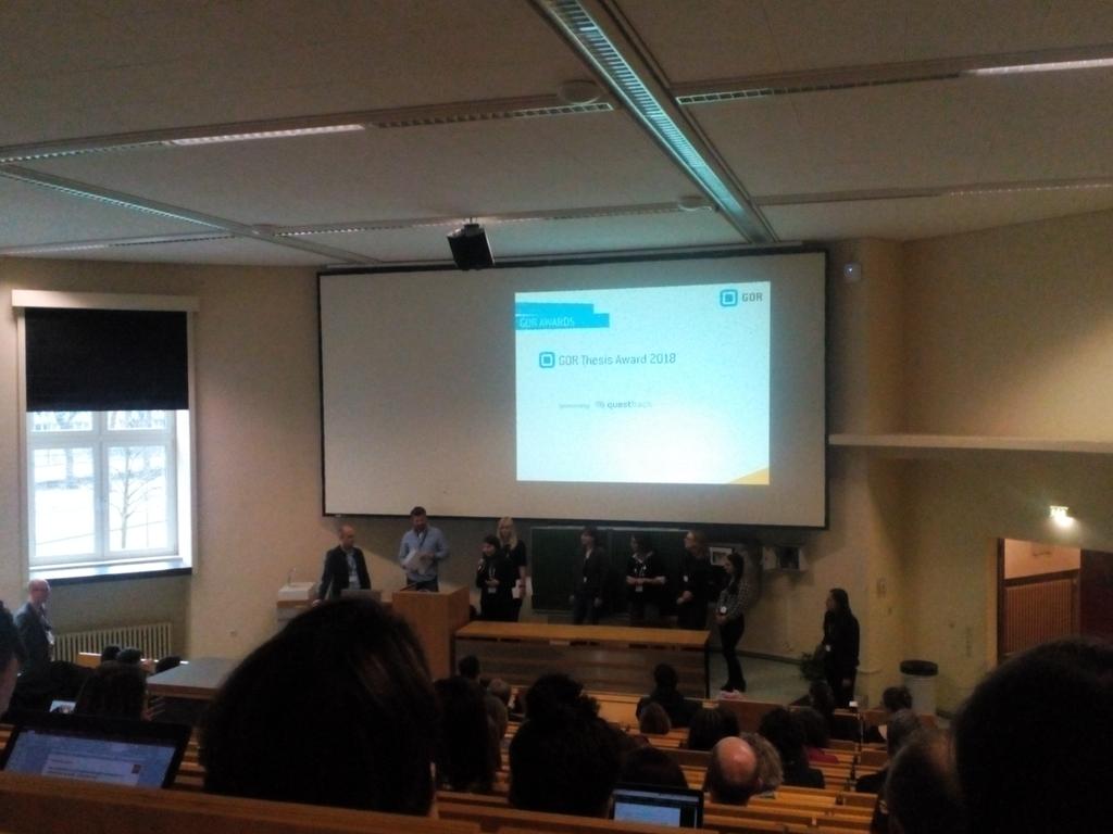 Angelina_Ata's tweet photo. #GOR2018 Best PhD thesis award goes to Belgium. https://t.co/UKDlzTKGbw
