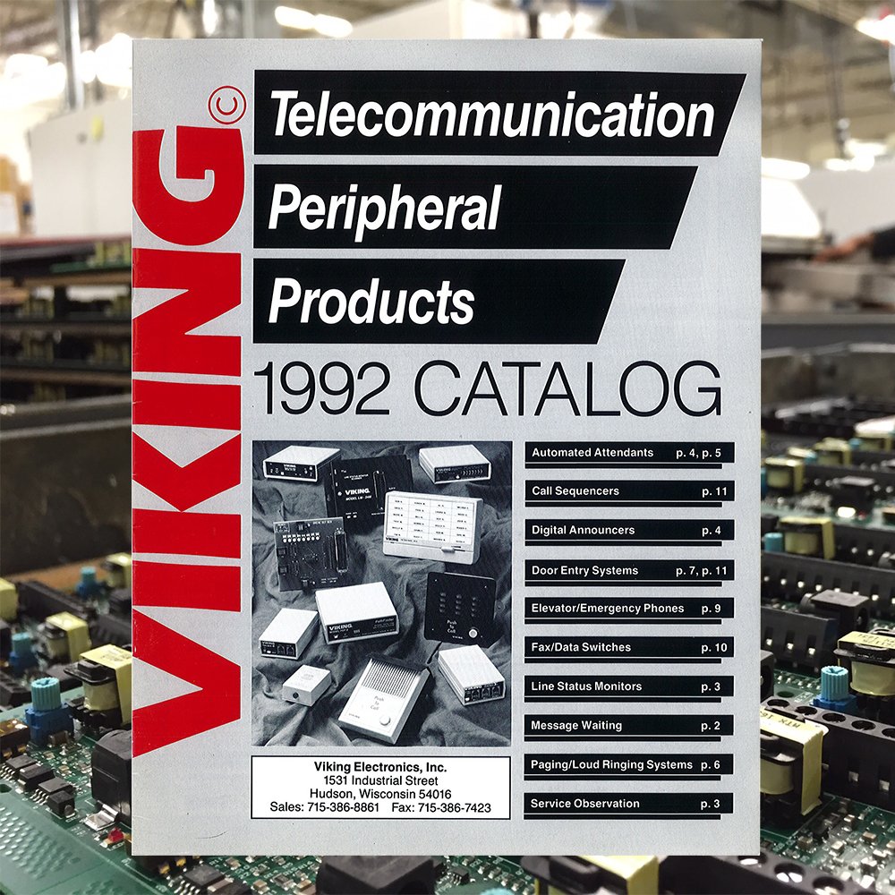 VikingElectron's tweet photo. Today is #NationalOldStuffDay along with #NationalReadAcrossAmericaDay! To combine both days we present to you the Viking Electronics 1992 Product Catalog. Visit https://t.co/2QPPOuQfKV to compare covers with our 2018 version! :) #VikingElectronicsRocks #Security #MadeinUSA https://t.co/yY8paYX70p
