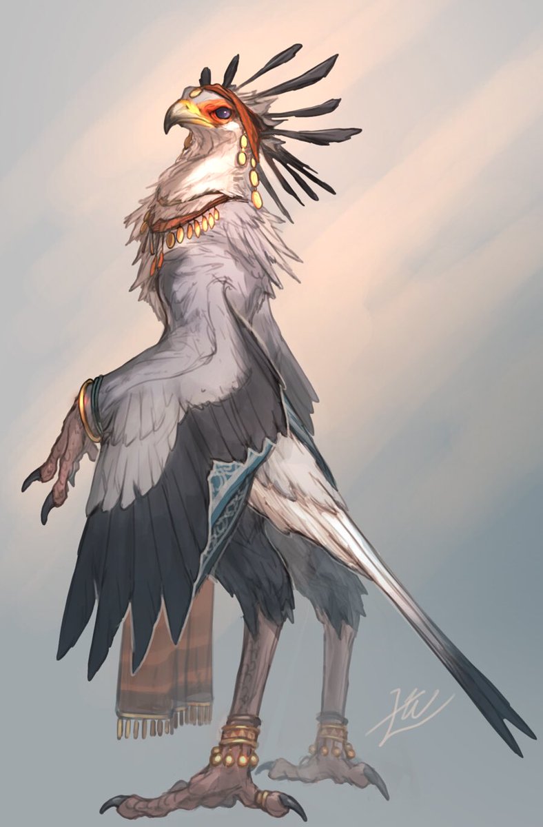山村れぇ Le Yamamura リト族良いですよね 戦闘得意な鳥人部族のイメージで描きました
