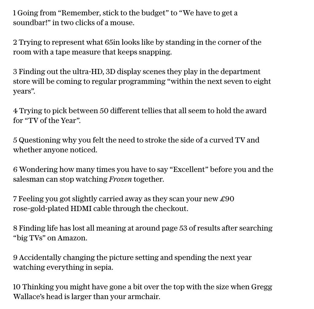 RobTemple101's tweet photo. Written for anyone who’s on the lookout for a new telly.
(@Telegraph / https://t.co/PgbDlkQKpy) https://t.co/S39QhvsKJ9