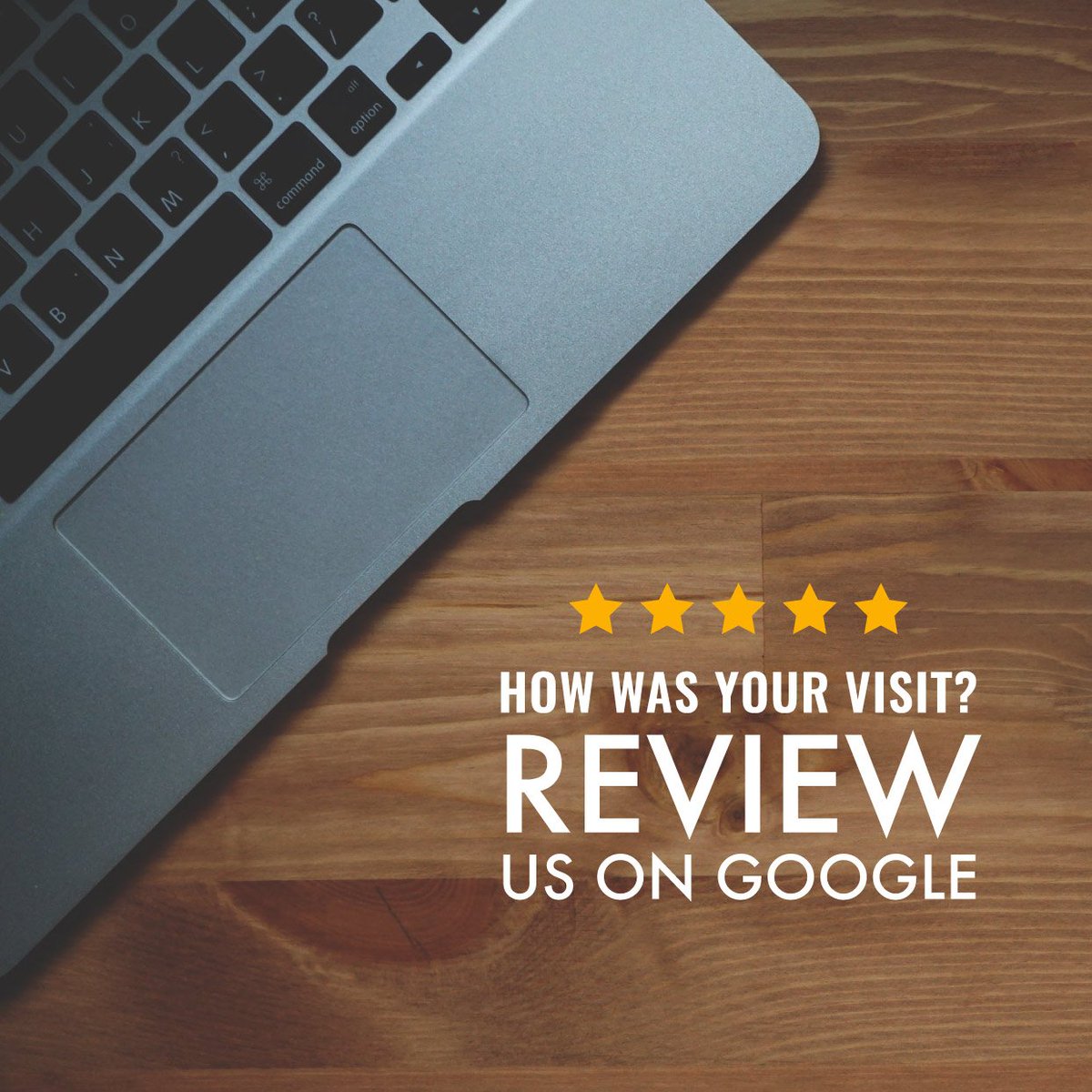 LOVED YOUR VISIT? We loved having you! And would love for you to leave a review for us on Google!
