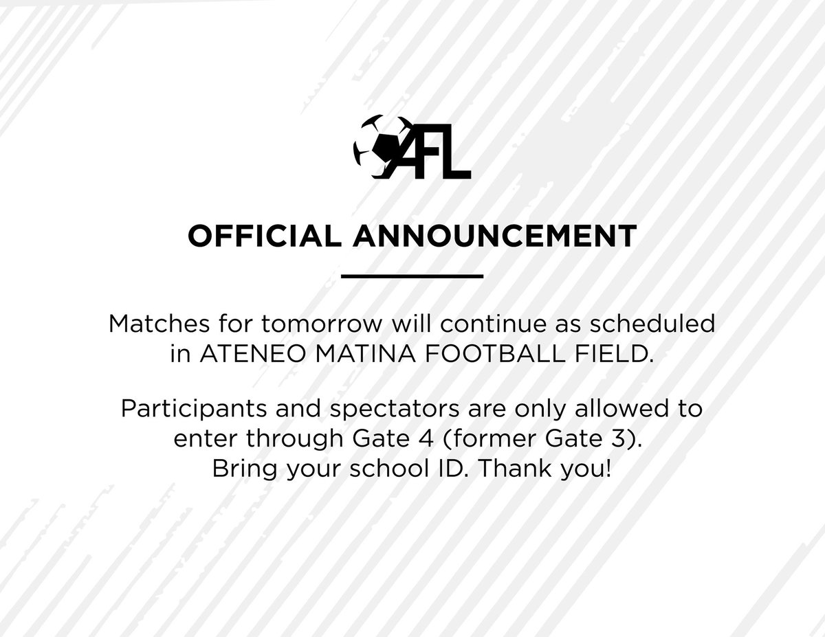 AdDU_FL's tweet photo. ADVISORY | Re: Final Schedule and Venue for Advanced Matches https://t.co/vSQTMJE4Sg