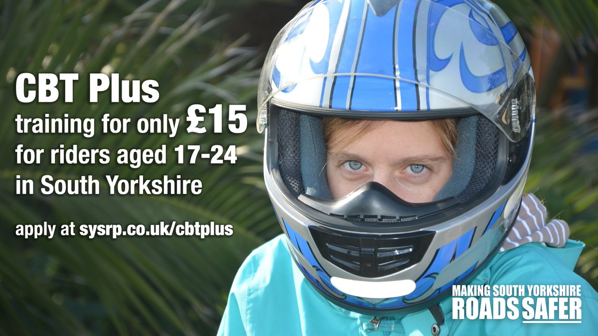 SYSaferRoads's tweet photo. Young riders in #SouthYorkshire can now get additional CBT Plus training for just £15 (normally £75). A great opportunity to build on existing motorbike skills, increase confidence on the road and become a safer rider. Apply now at https://t.co/uKe9Qjrjok #cbtplus https://t.co/BAPjvLmRVc