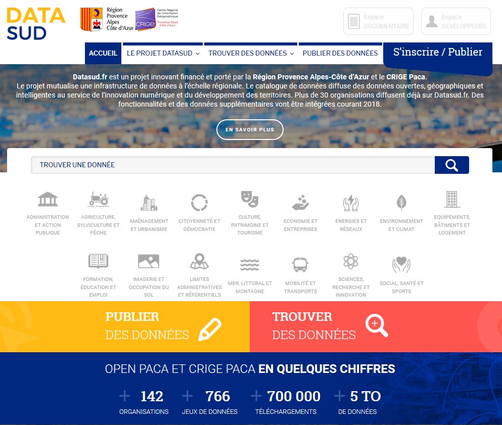 data_sud's tweet photo. La Région Sud Provence-Alpes-Côte d'Azur lance DataSud, nouvelle infrastructure régionale de données portée par la @regionpaca et le @CRIGEPACA  https://t.co/JvLWv89jJi https://t.co/xAbcrBdi1g #OpenDataDay #OpenData https://t.co/OqppMEXtu3