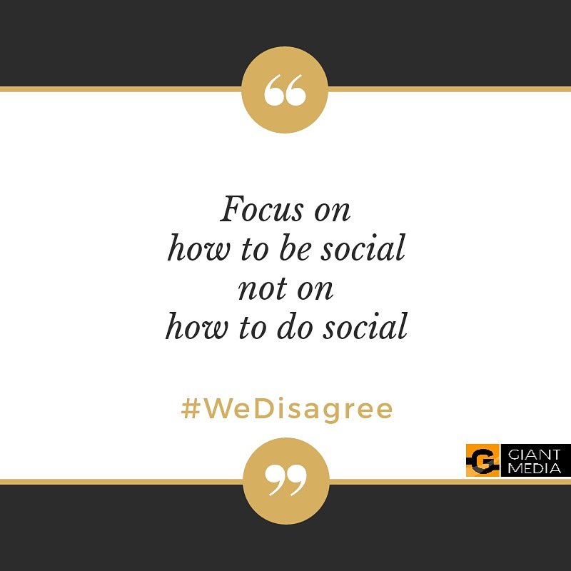 GiantMediaInc's tweet photo. More like focus on how to "be social" and "do social". It works both ways. While doing social, you need to be social and that is why #wedisagree #twototango #besocial #dosocial #AMIDMA #giantmediaacademy #GiantMediaAfrica #giantmediaquotes https://t.co/in58suFmun