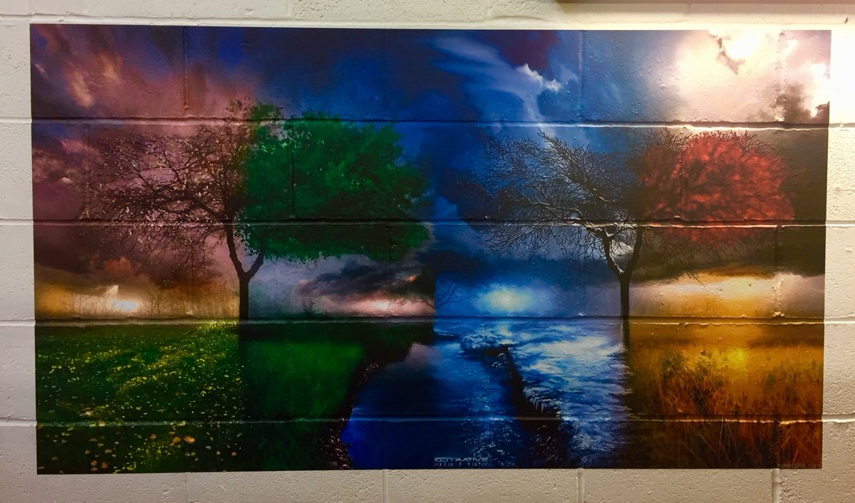 KingfisherGraph's tweet photo. Check out how gorgeous our Wall Wrap Vinyl looks to brighten up this factory wall? By using heat to adhere to the wall, it frames and adheres to the lumps and bumps in the mortars to create a stunning "painted on" finish. Call our office for more info. #wallwrap #wallvinyls https://t.co/5t19qb6dmP