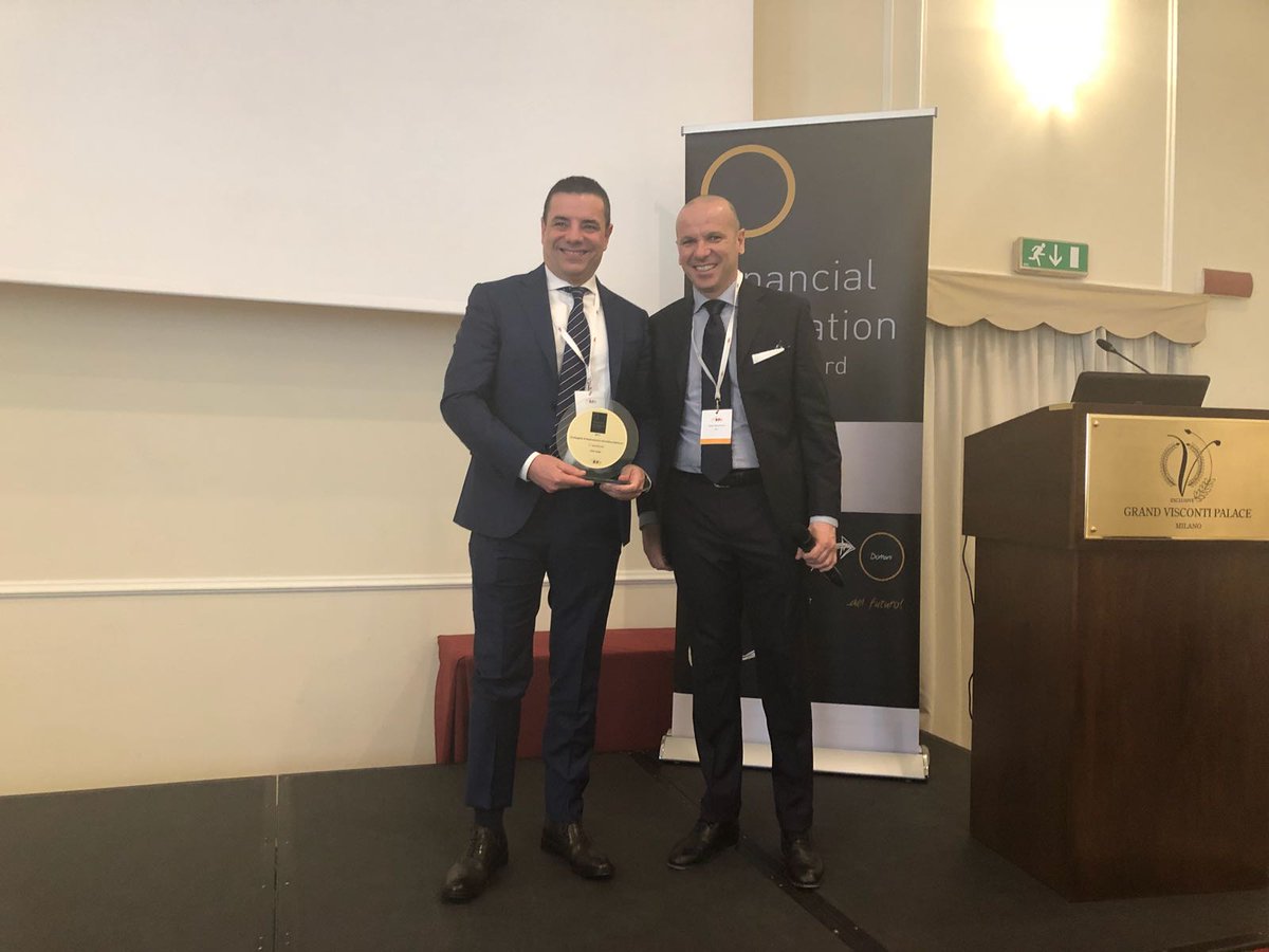 AXA's tweet photo. 🏆@SegreteriaAIFIn rewards @AXAItalia “most innovative insurance company of the year” for the many innovations improving customer service they launched in 2017 #GiveDataBack #ecommerce https://t.co/9ZW681DT6X