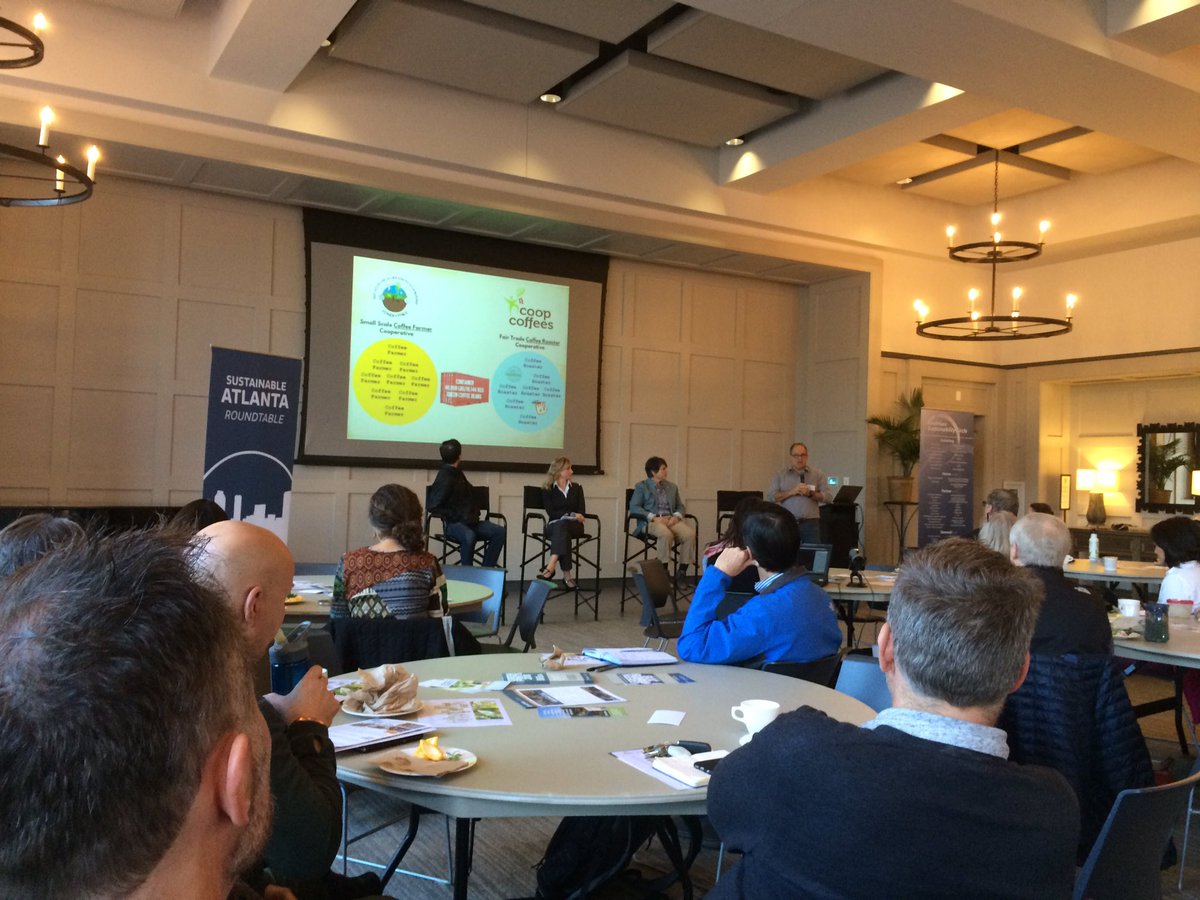 CafeCampesino's tweet photo. Talking Sustainable food & #fairtradeorganiccoffee at @SouthfaceEnergy's #SFSART inspiring group! @highlandbakery @CompostNow https://t.co/m7r02pve5t