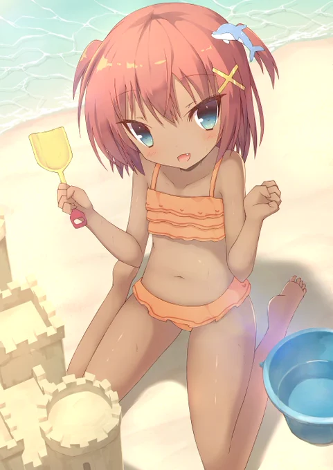 水着イラストもう一枚描いてました。 