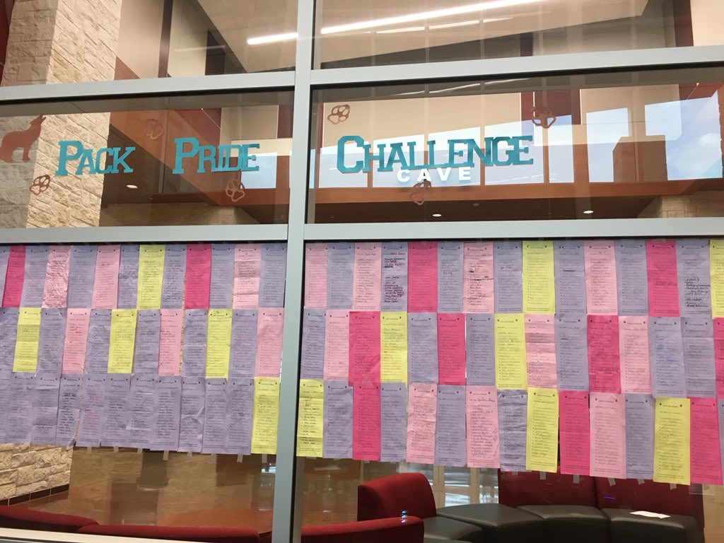 pgbrown92's tweet photo. 101 students...met 17 students they didn’t know and shared a kind word. That’s over 1700 acts of kindness in 1 hour. #packpridechallenge #meet17 #howcommittedareyou @WeissHighSchool @WeissFootball @pfisd @susannavaulx https://t.co/p41ogOOrbi