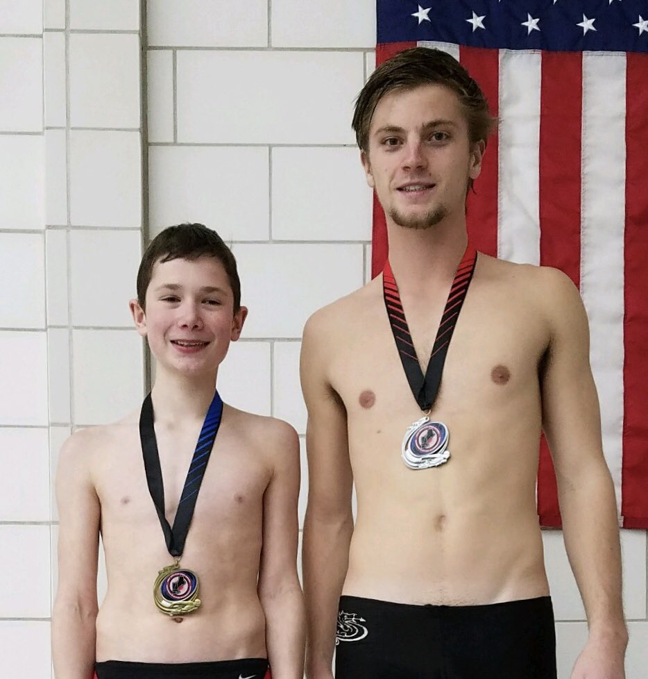 WyvernAthletics's tweet photo. Congratulations to Carter Castanza ‘18 earning 2nd place (299.80) and Eli Brandt ‘23 earned 1st place (302.20) in Division 2 of NEPSAC Swimming &amp; Diving Championships! Way to go Boys! #wyvernpride #KOSD https://t.co/CNp4tOSiHu