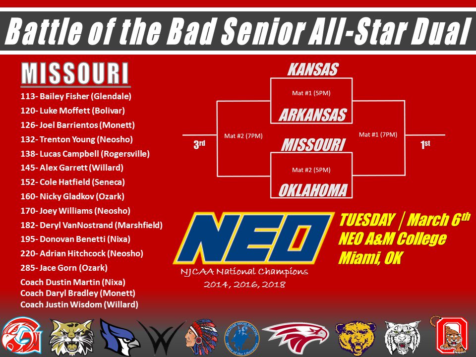 NixaWrestling's tweet photo. 2018 Battle of the Bad.

@missouriwrestle @nixaathletics @CoachDonnell @NeoshoWrestling @Tigers_Wrestle @senecaw @monettwrestling @Wildcat138 https://t.co/cruzTob7yn
