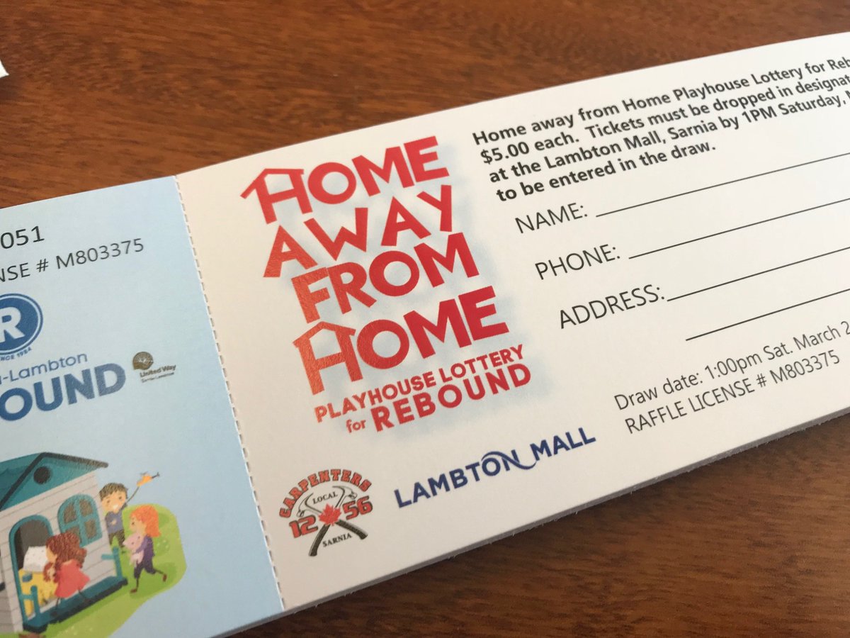 SarniaRebound's tweet photo. Can you be a Ticket Book Sponsor for Rebound's Playhouse Raffle and buy a BOOK of tickets to support #sarniayouth $250 for 50 tickets that you can then keep or giveaway to the community who supports your business! Email fundraising@reboundonline.com for details. https://t.co/6KvO09Xl9W