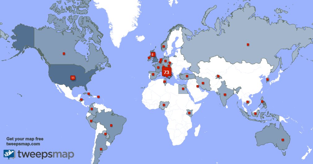 198Xs's tweet photo. My followers are in Italy(72%), USA(11%)... Get your map too: https://t.co/vDJmQNr3QX https://t.co/BRkbi4dByw