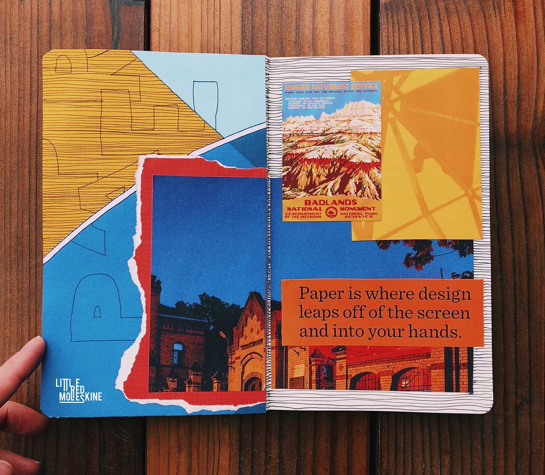 mohawkpaper's tweet image. We always love seeing the way the #MohawkMakerQuarterly inspires others. Check out how a student from @OhioState turned old issues into collages. Can you name all of the issues she reused? ✂ 

#WhatWillYouMakeToday? #MakerQuarterly #Inspiration #Design #LittleRedMoleskine