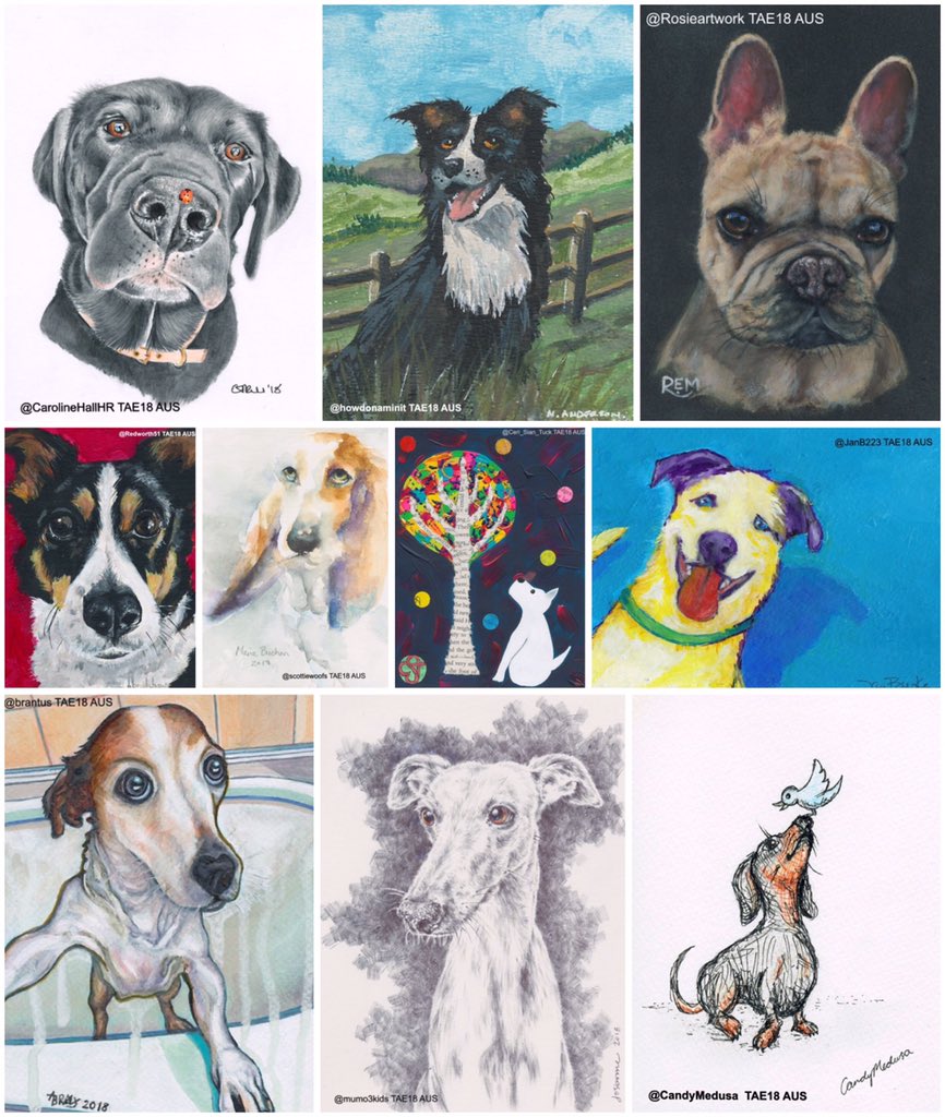 PAEartforacause's tweet image. .... and..... in the DOG team we have a grand total of ....... 10! #tae18 #neckandneck