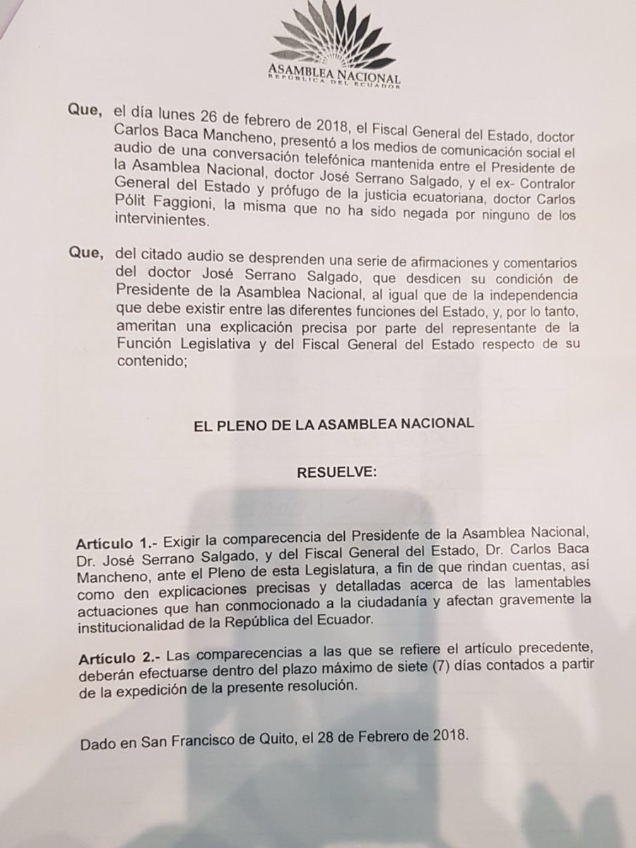 RomeoChica's tweet photo. Estamos a favor de la institucionalidad respetando el debido proceso , más no a favor de cálculos políticos por caprichos personales. https://t.co/avWDrrQGIG