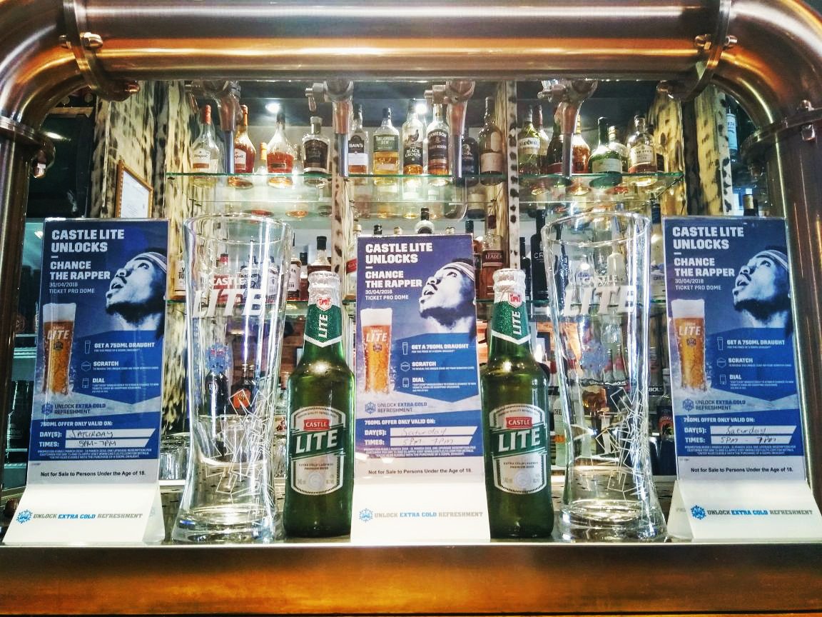 Amazing new Castle Light Promo at the Slug on Kloof. Get a 750ml Draught for the price of a 500ml Saturday's between 5 &amp; 7pm #Beer #Promo