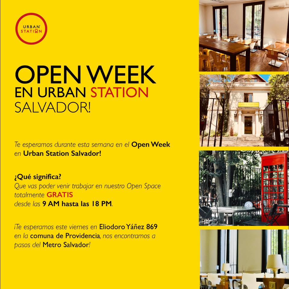 CG_Ventures's tweet photo. Aprovecha la #OpenWeek de nuestros amigos de @UrbanStationCL. Tienes hasta el próximo viernes 9 de marzo para acceder gratis a espacios de trabajo en su sede de El Salvador! https://t.co/7pBIjL2dY1
