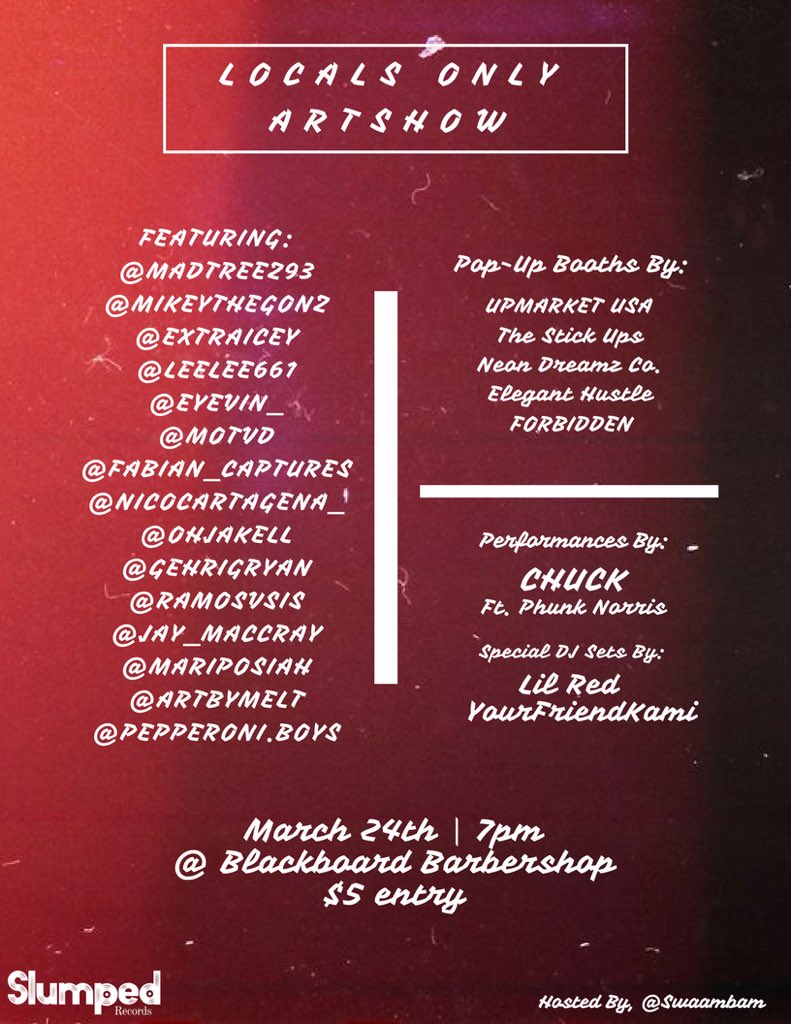 PhunkNorris's tweet photo. You have 4 chances to go see a Phunk Norris x @thatoneguychuck set this month &amp; also dont sleep on any of these other locals either 💕🔥 #SlumpedRecords @SlumpedRecords https://t.co/yLImdAckMV